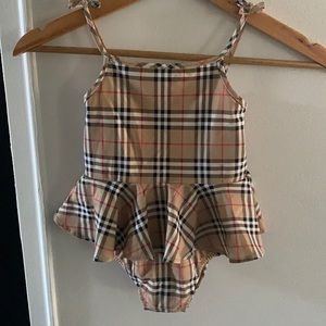 Little Girl Toddler Burberry One Piece Swimsuit